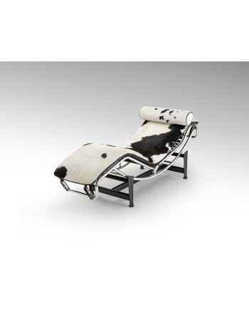 LECO- CHAISE LONGUE - PIEL VACA BCO.NEGR
